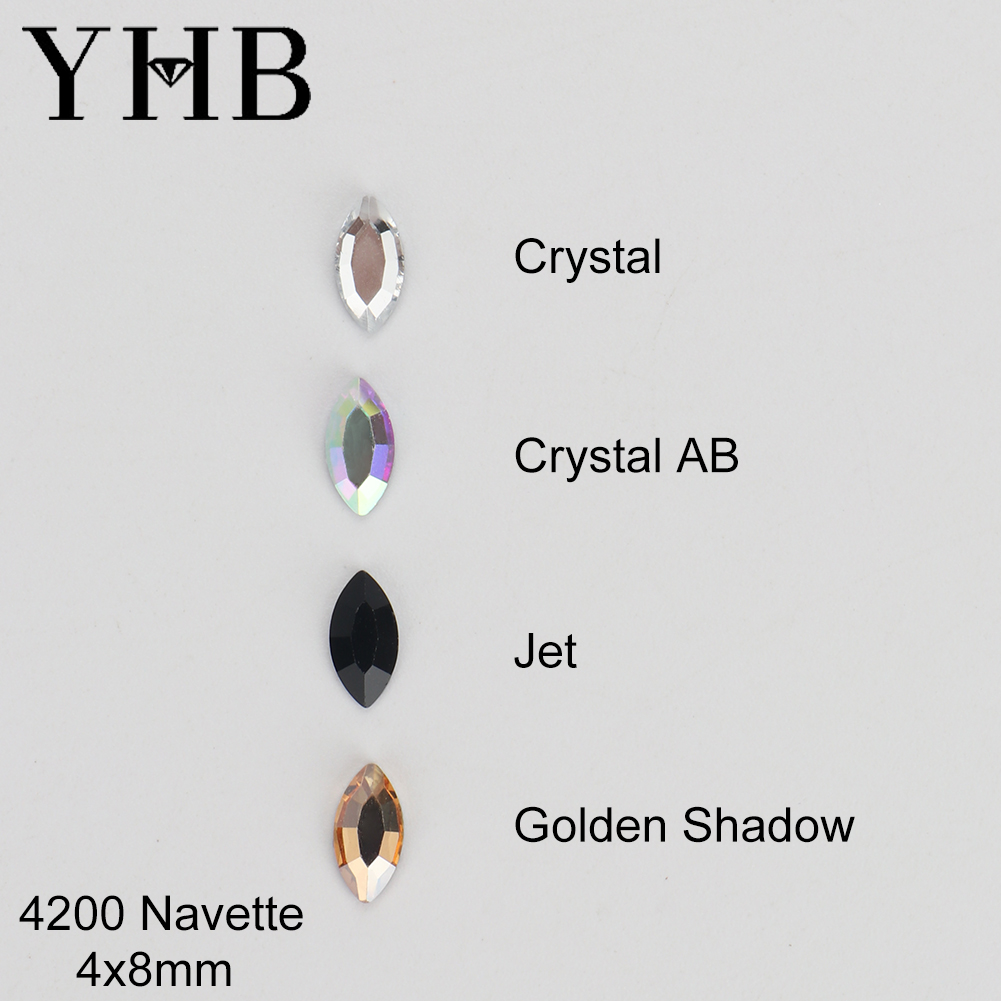 Platinum 8280 - YHB 글리터 크리스탈 크리스탈스 스트라스 플랫백