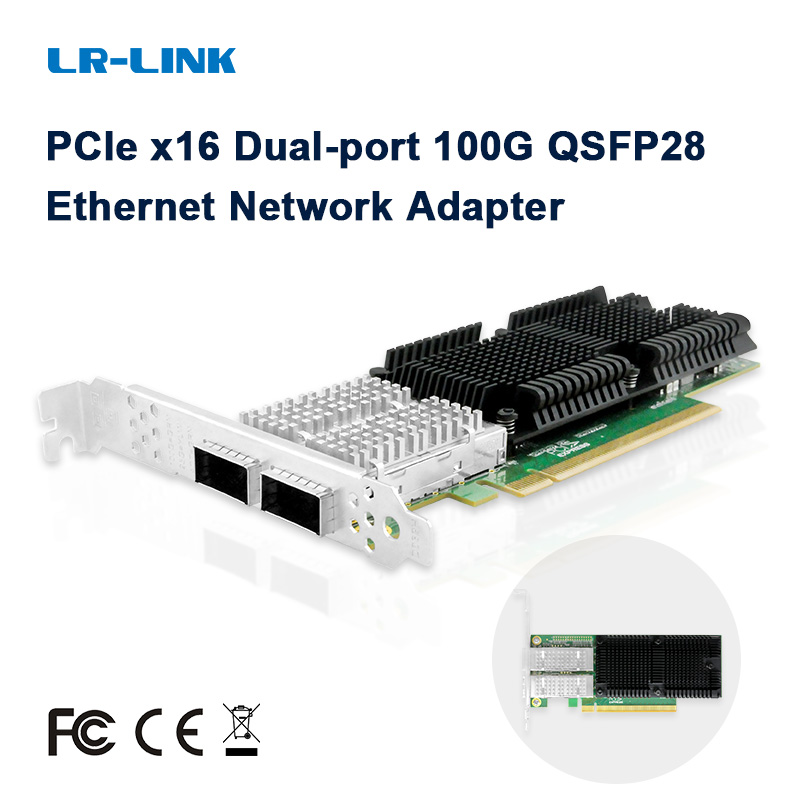 100Gbe Qsfp28 Network Card - LR-LINK 1014PF 100G 네트워크 카드 Intel
